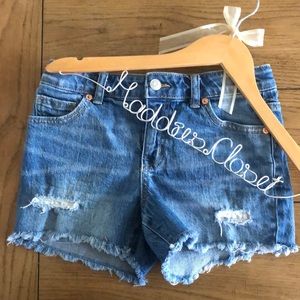Cat & Jack girls ripped distressed denim shorts 10/12
